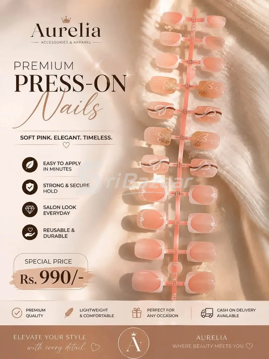 Aurelia Premium Press-On Nails – Stylish Designs