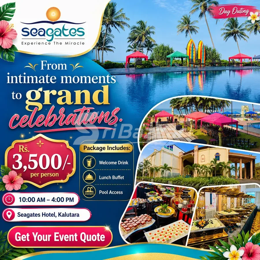 Seagates Hotel Kalutara Day Outing Package – Rs. 3,500 Per Person