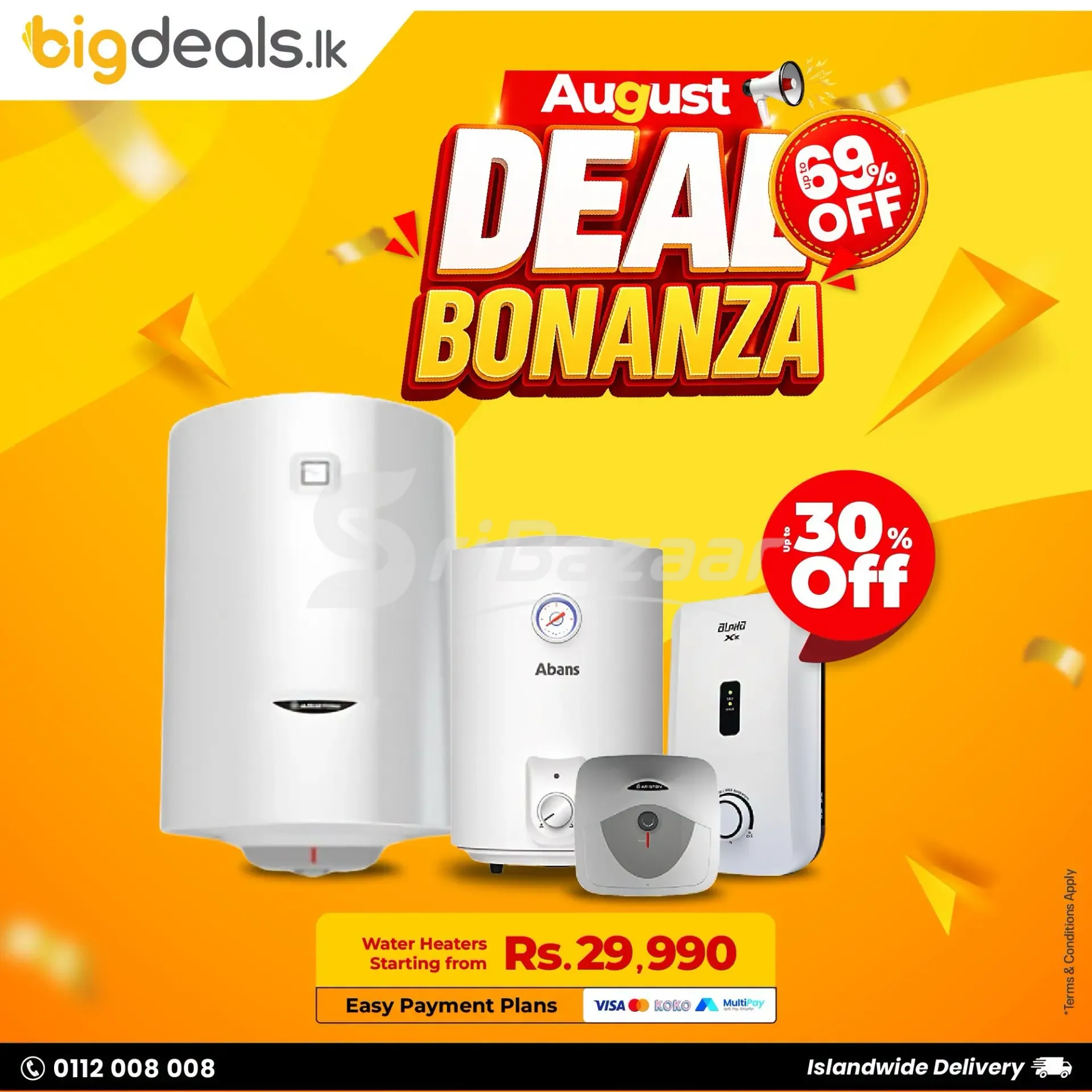 August Deal Bonanza – Up to 69% Off | BigDeals.lk