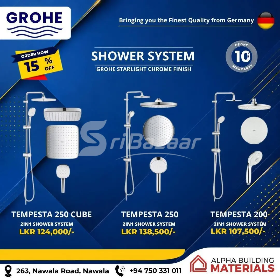 🔥 GROHE Premium Bathroom Fittings – 15% OFF Special Offer
