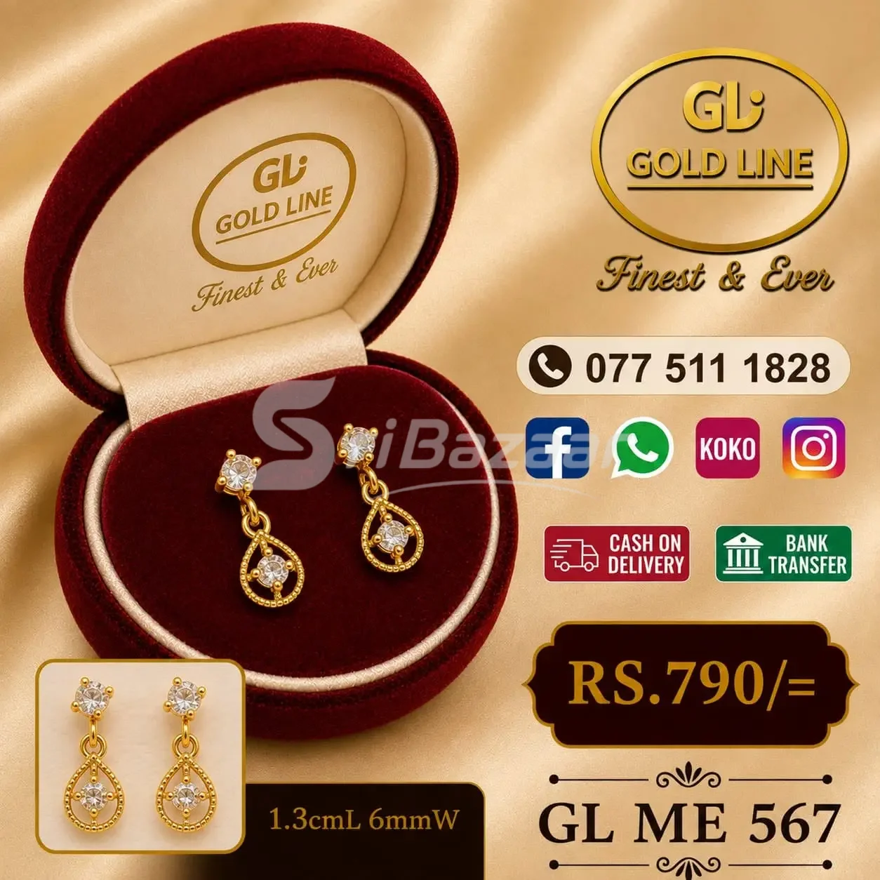 Gold Line Women’s Plated Jimikki Kammal – Elegant Earrings