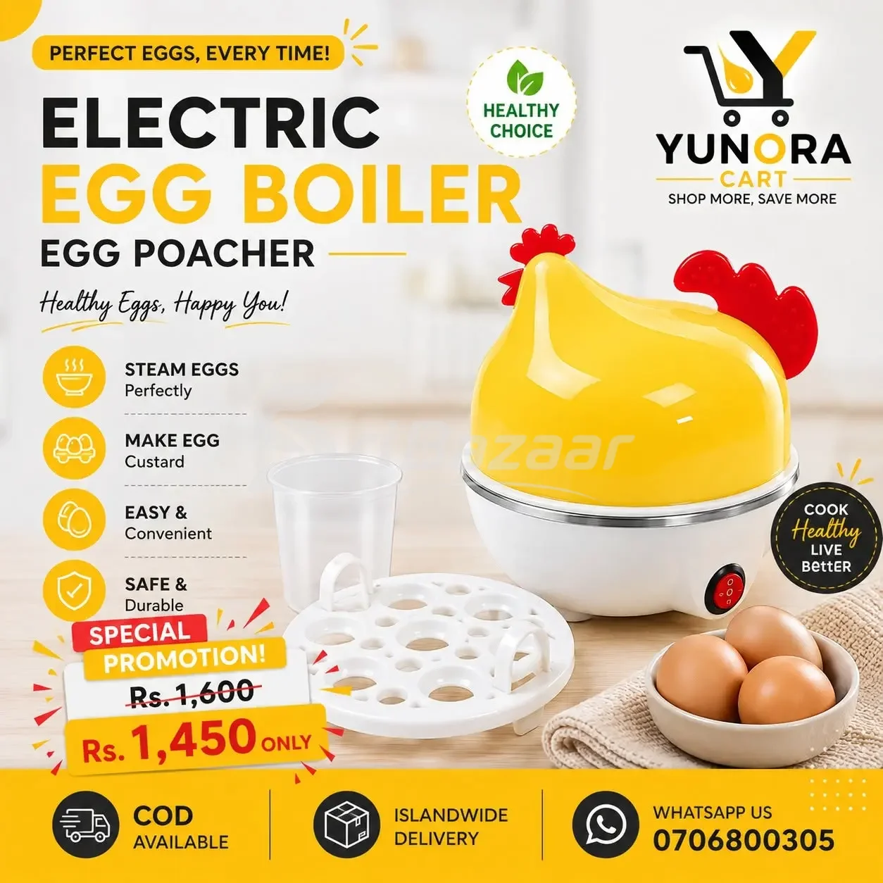 Kitchen & Home Essentials – Cutlery Set, Cooking Pot, Egg Boiler & More