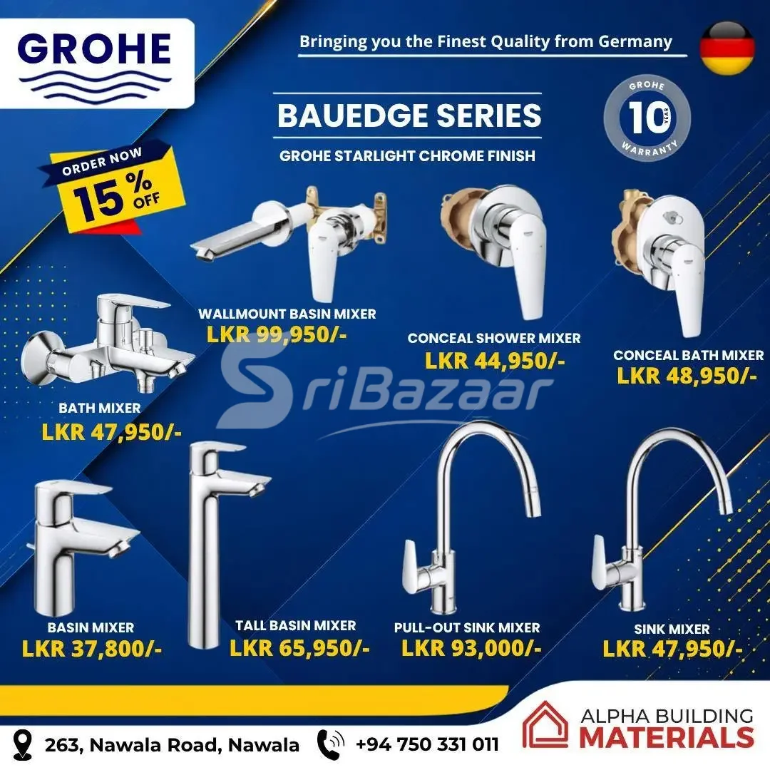 🔥 GROHE Premium Bathroom Fittings – 15% OFF Special Offer