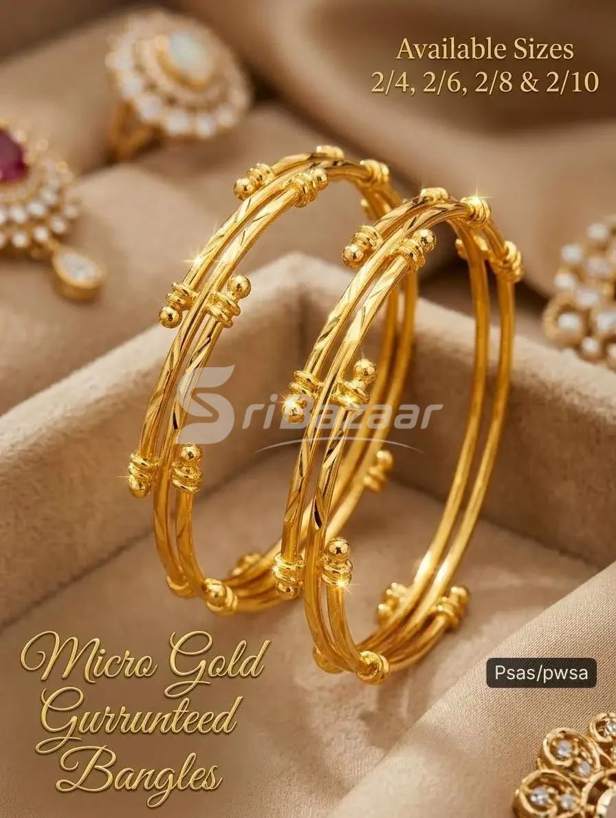 Micro Gold & One Gram Gold Plated Bangles – New Collection