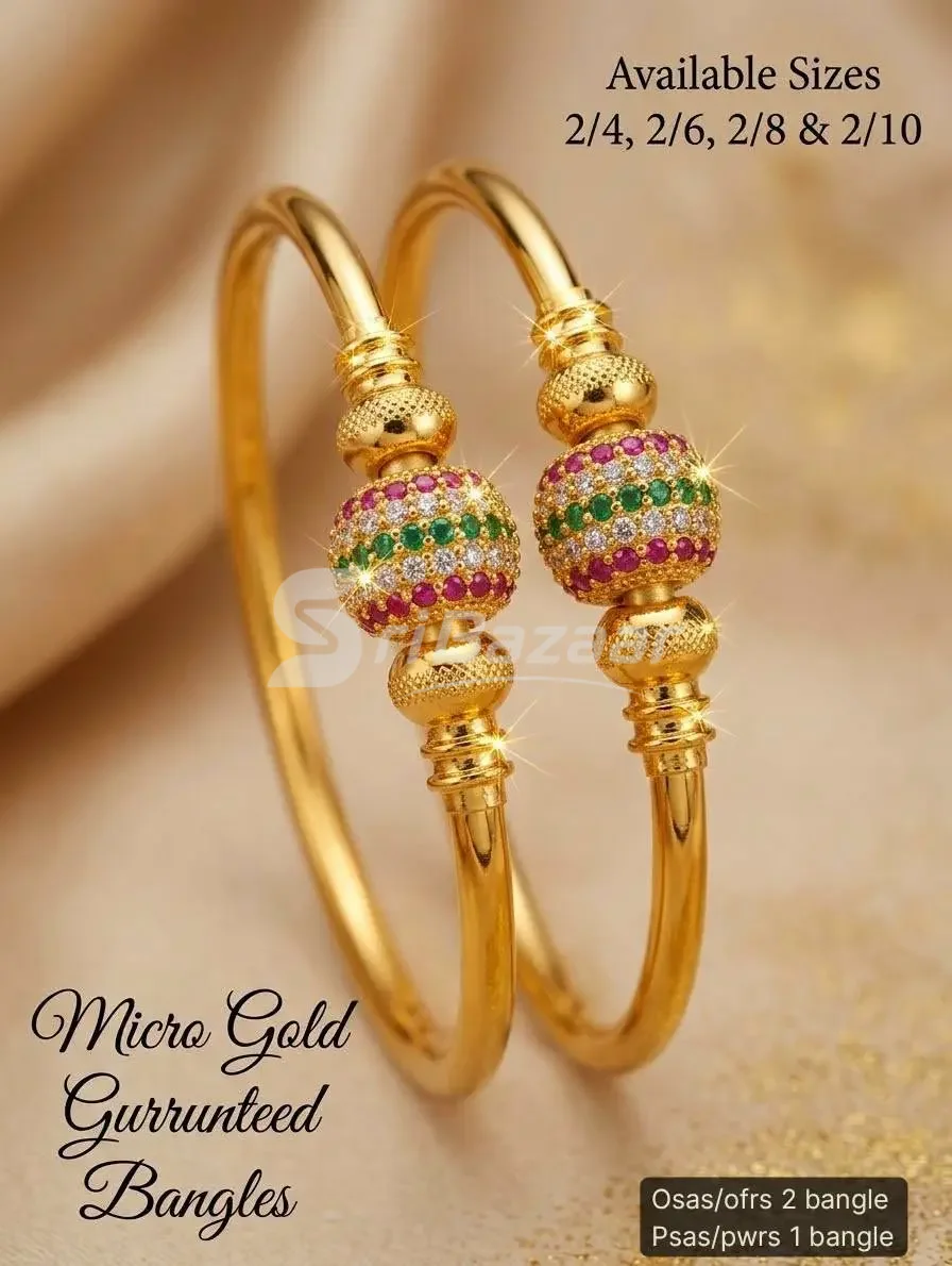 Micro Gold & One Gram Gold Plated Bangles – New Collection