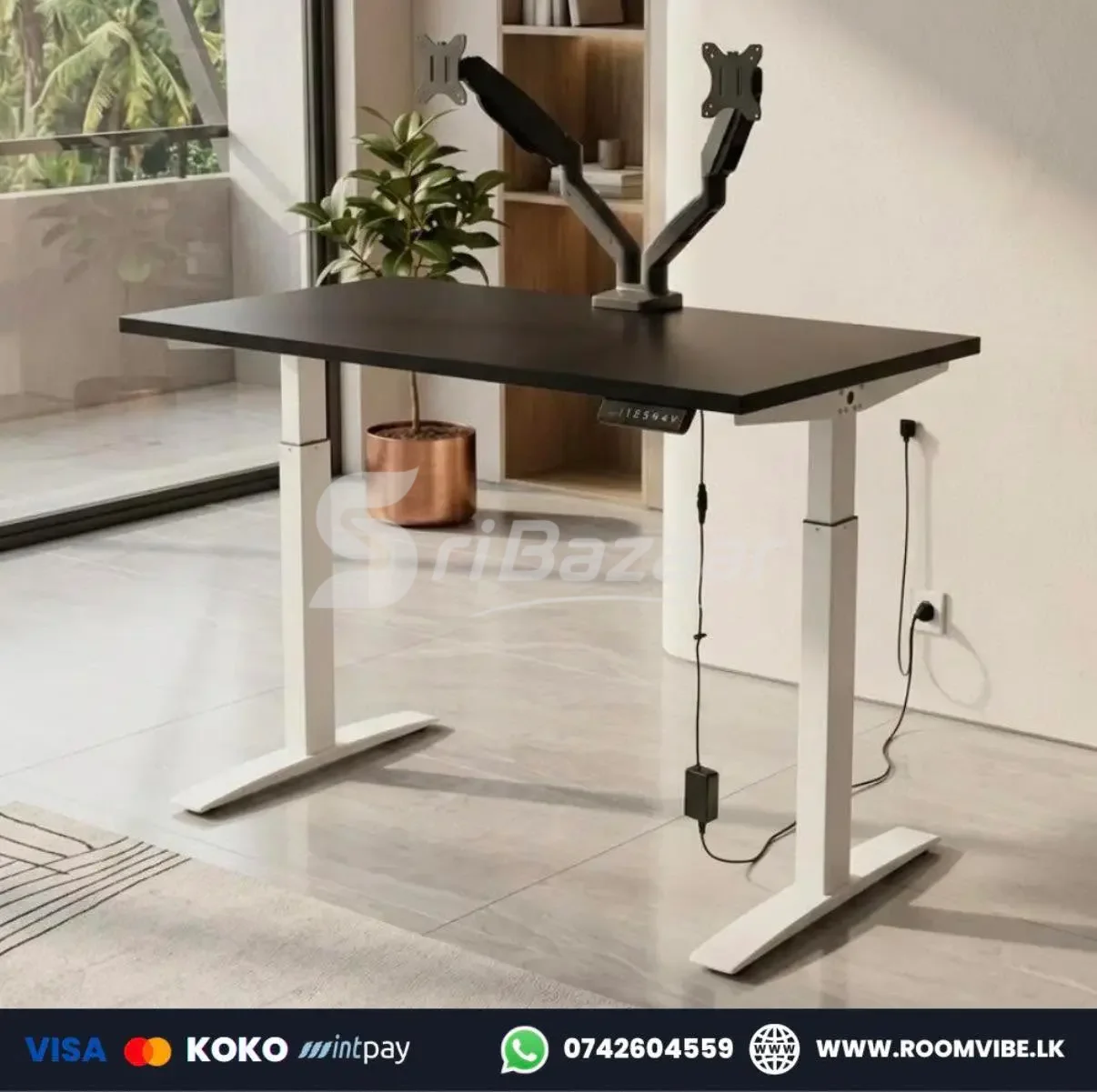 RoomVibeLK Single Motor Electric Standing Desk