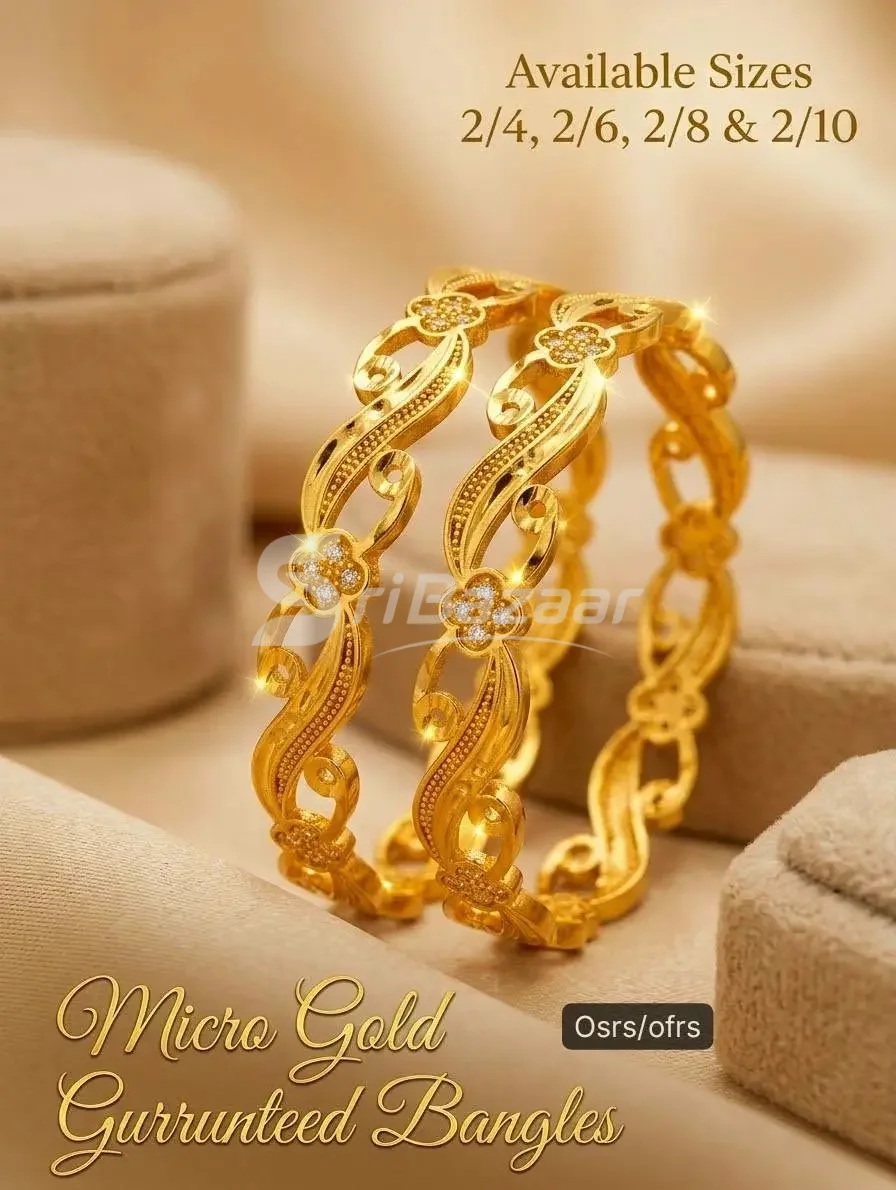 Micro Gold & One Gram Gold Plated Bangles – New Collection