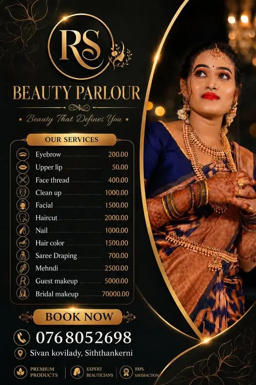 RS BEAUTY PARLOUR – Where Beauty Meets Perfection ✨