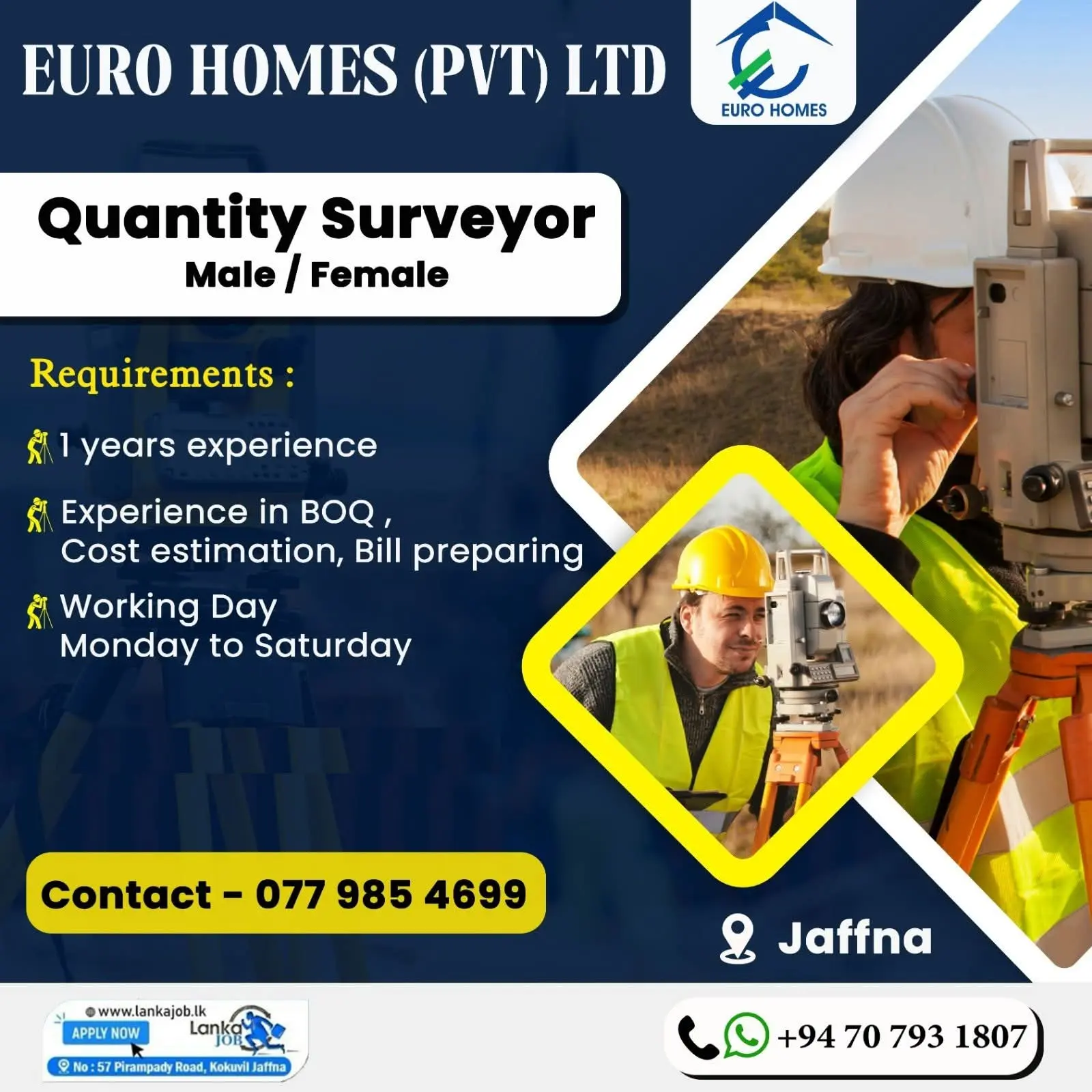 Job Vacancy - Quantity Surveyor