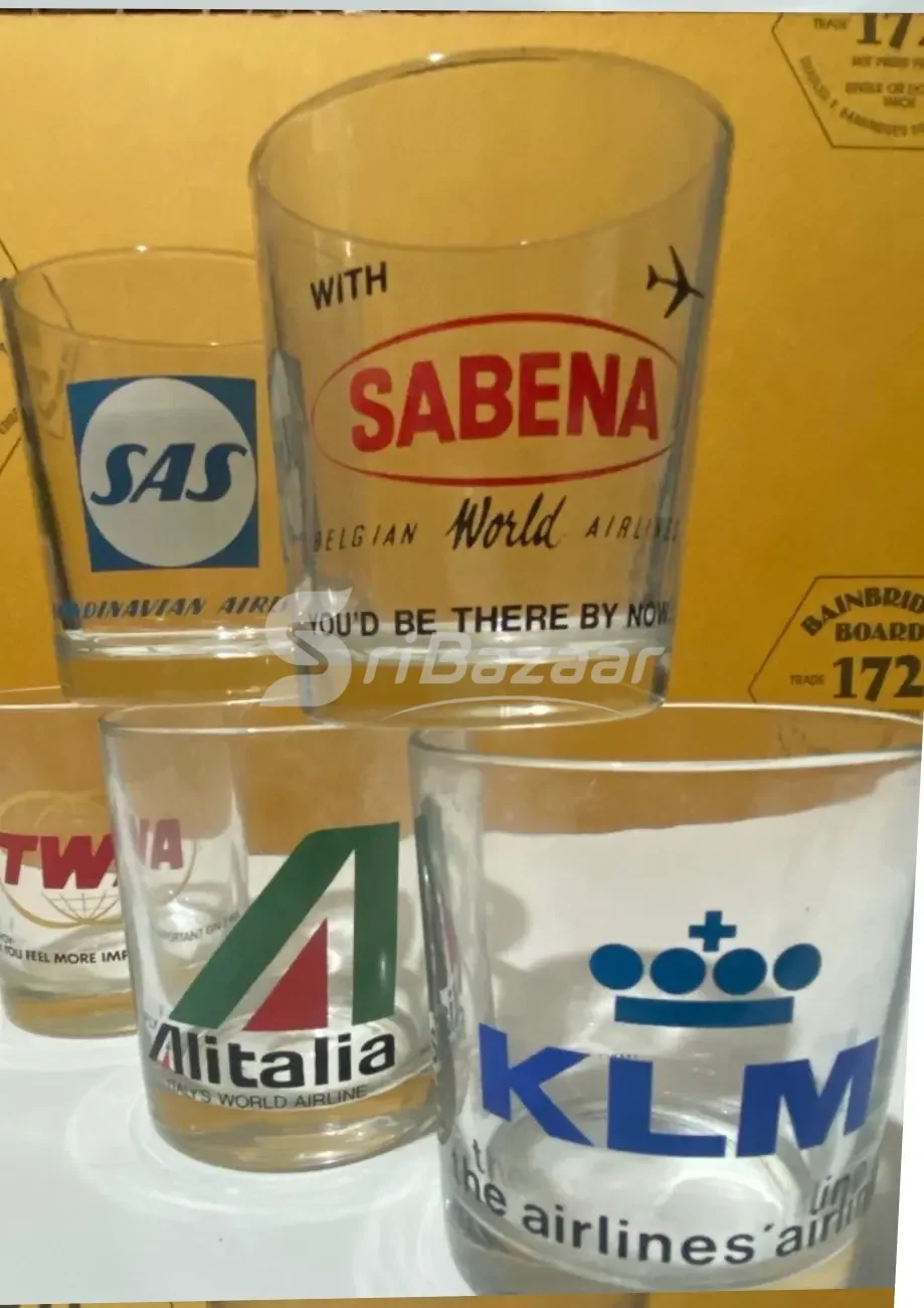 Airlines whisky glasses