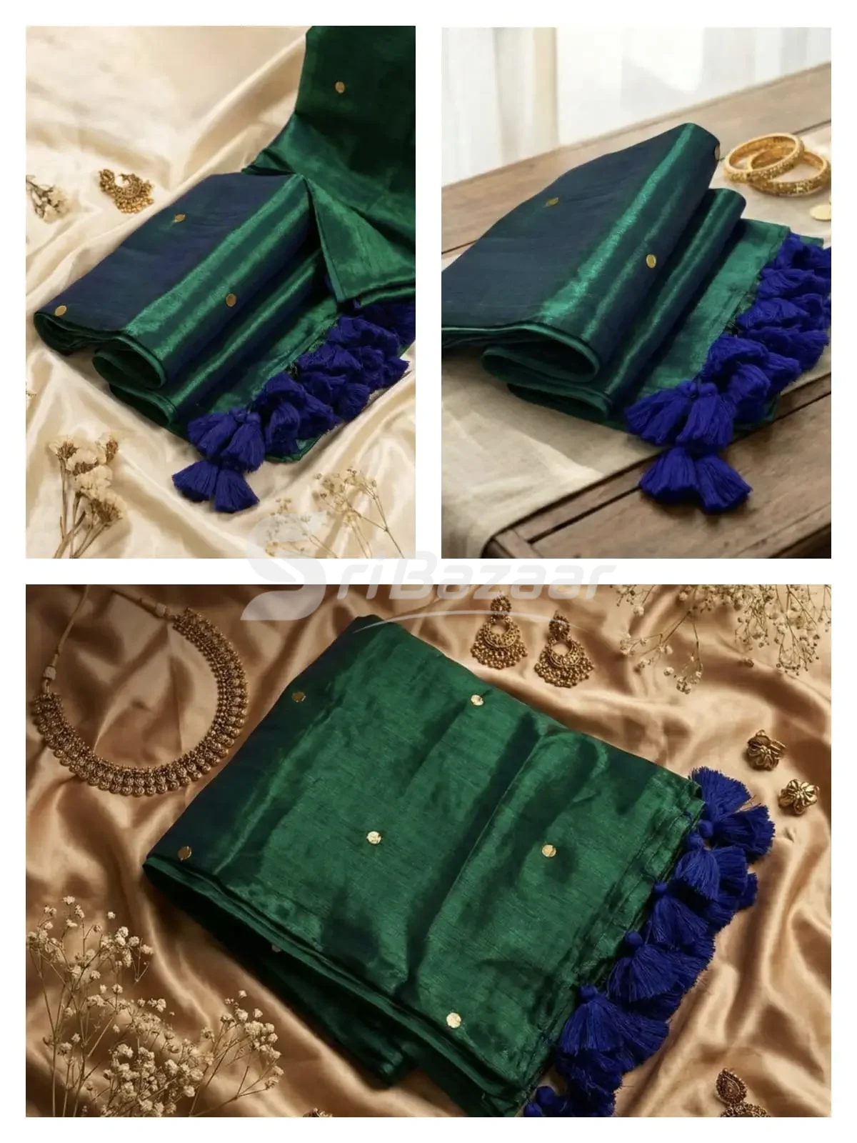 Gini work Soft Tissu saree