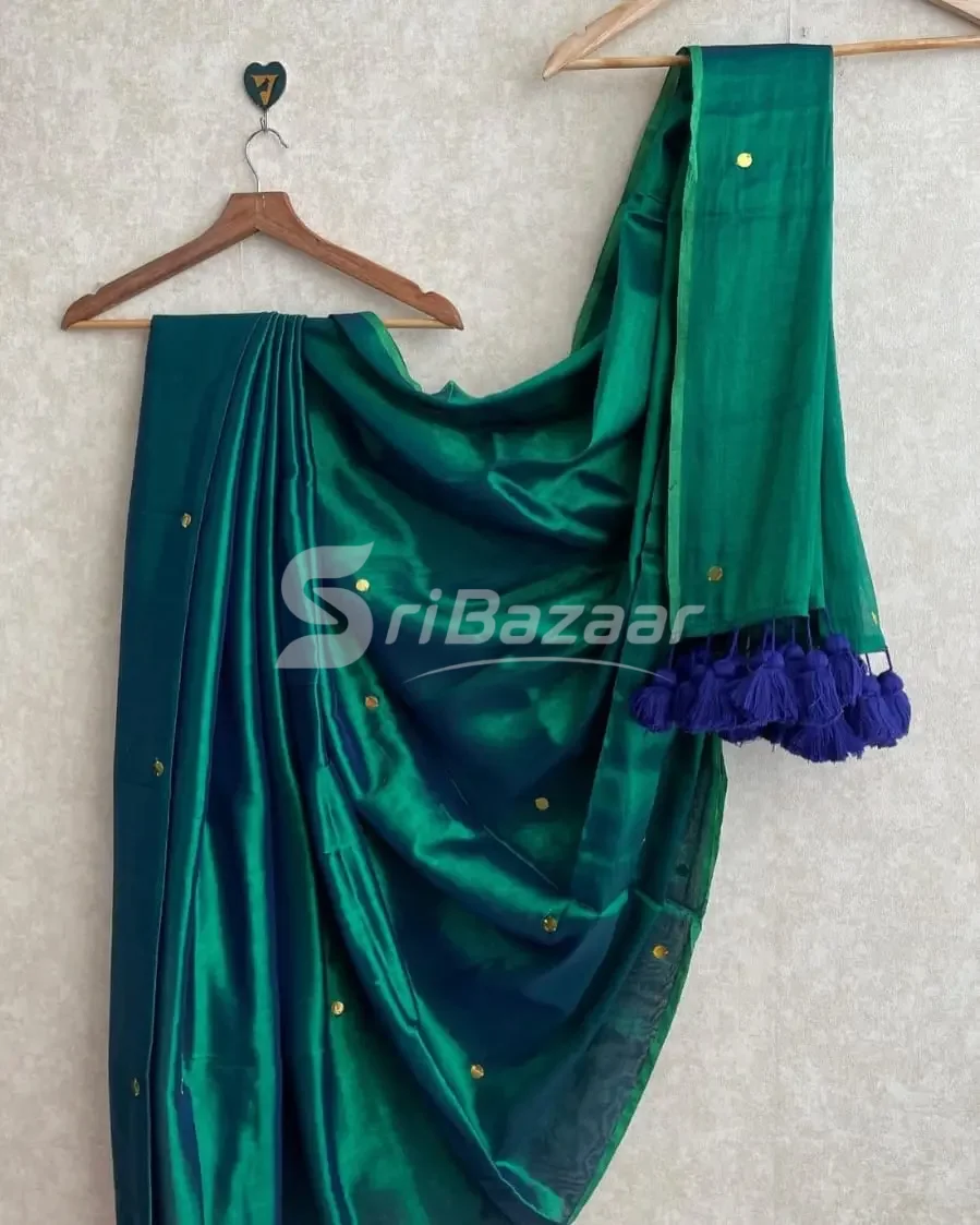 Gini work Soft Tissu saree